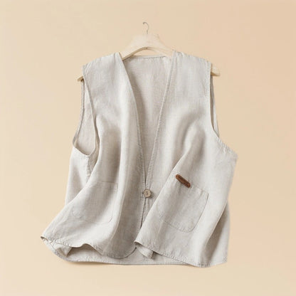 Crosa - Solid Color Sleeveless Vest – Minimalist Summer Layer