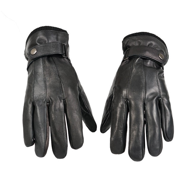 Men's Patchwork Leather Gloves