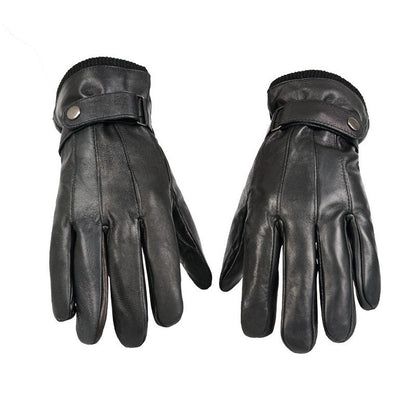 Men's Patchwork Leather Gloves