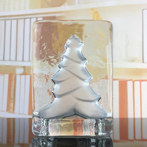 Pinetree Glass Candle Holder Xmas   Christmas
