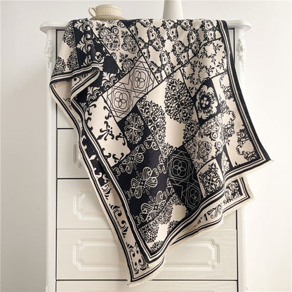 Jacquard Fringed Cashmere-Like Scarf