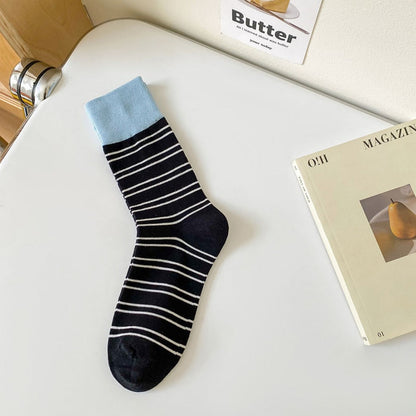 Rufia - Contrast Stripe Mid-Calf Socks