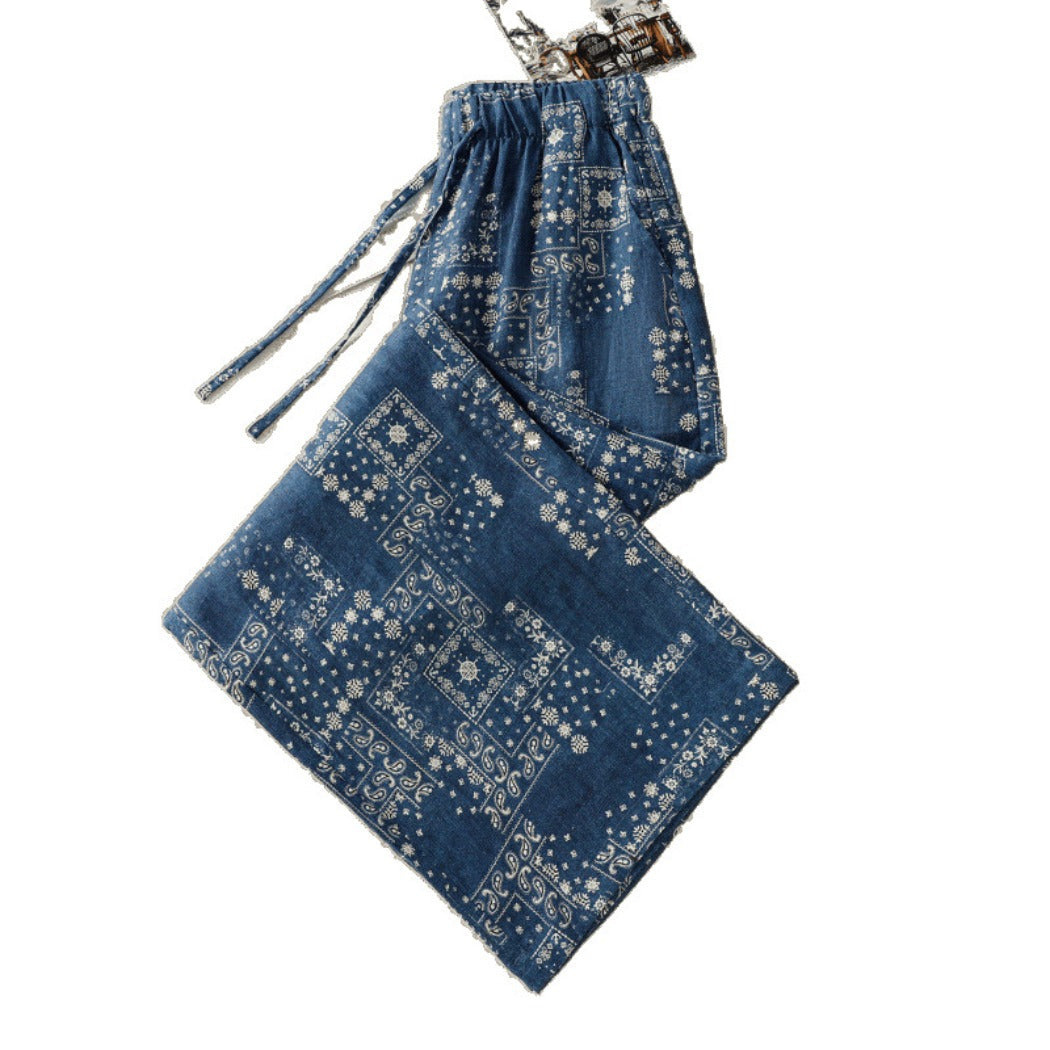 Shea - Boho Print Wide-Leg Pants - Flowy &amp;Soft