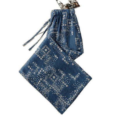 Shea - Boho Print Wide-Leg Pants - Flowy &amp;Soft