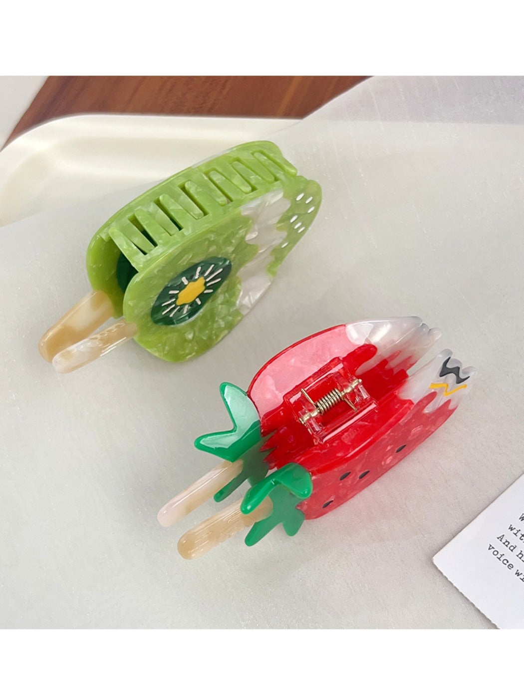 Clio - Ice Cream-shaped Fruit-themed Cartoon Hair Clip