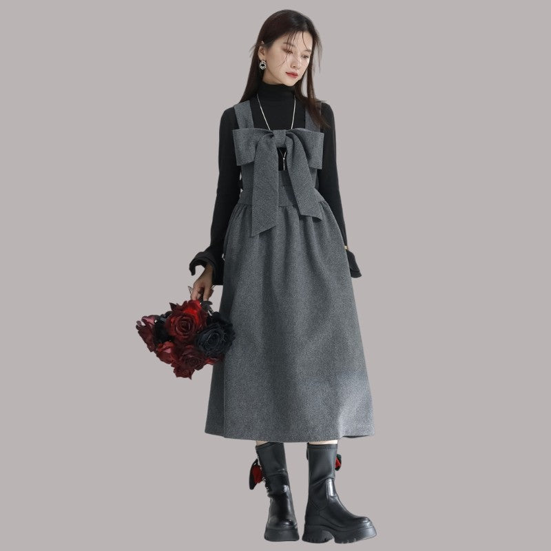 Bowknot Suspender Skirt