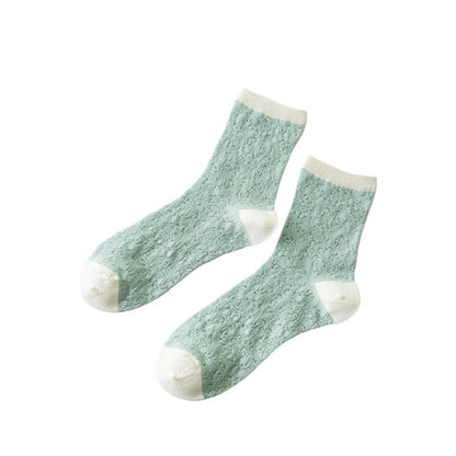 Rufia - Delicate Floral Mid-Calf Mesh Socks -Thin &amp; Breathable