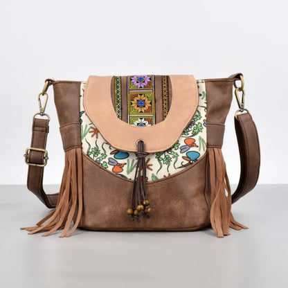 Vintage Stitching Embroidered PU Bag