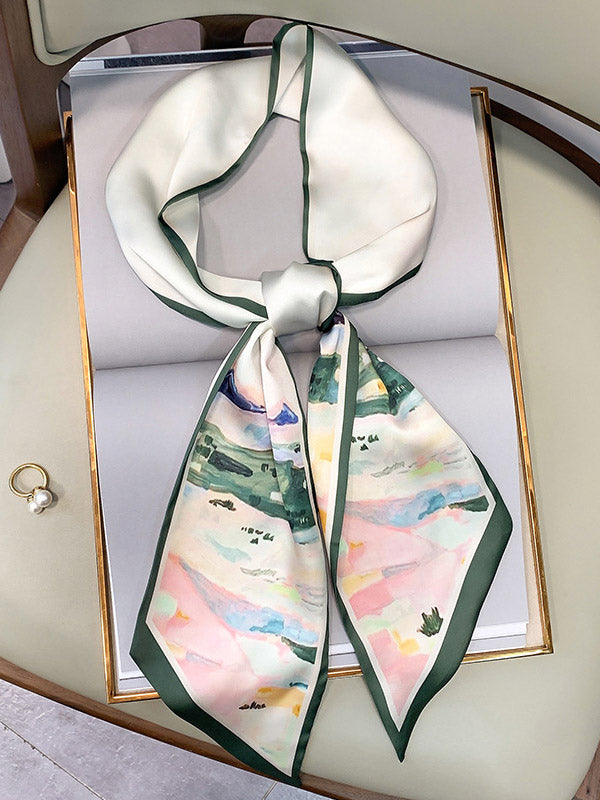 Original Oil Painting Printed Silk Scarf