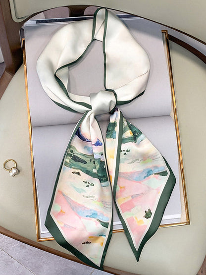 Original Oil Painting Printed Silk Scarf