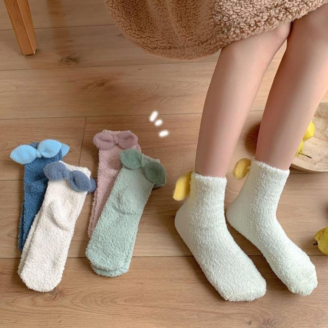 Rufia - Colorful Bowknot Toweling Socks