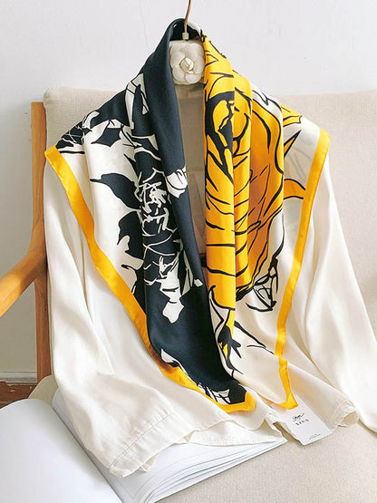 Flower Print Shawl&Scarf
