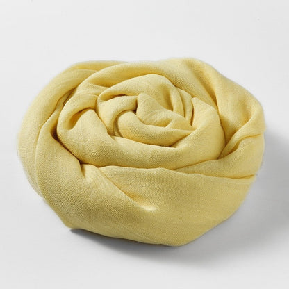 Solid Color Cotton And Linen Beach Long Scarf