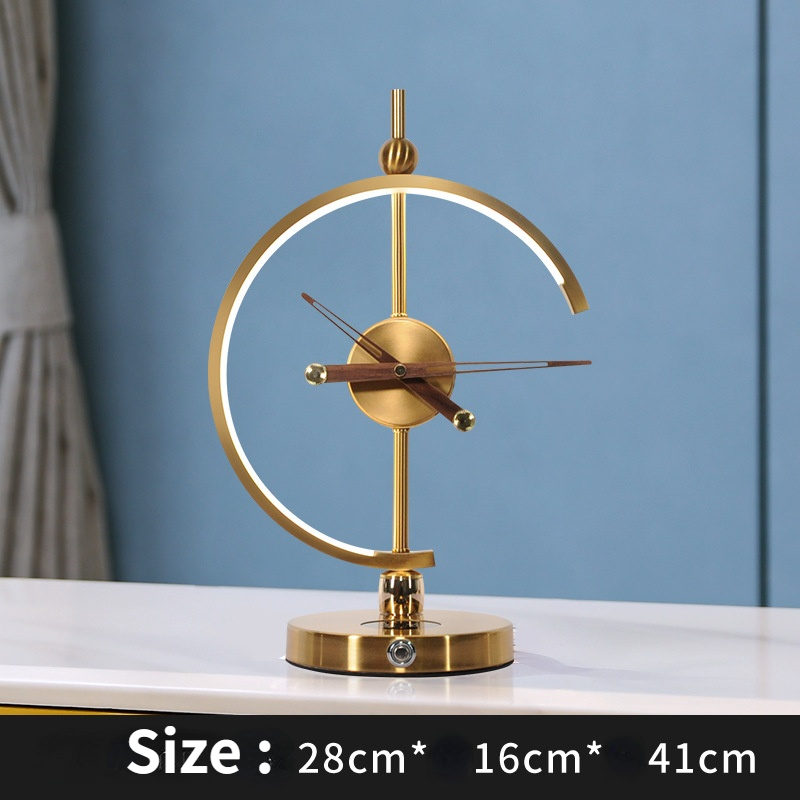 Creative Clock Lamp Modern Simple Bedroom Bedside Light Luxury Decoration Mobile Phone Intelligent Wireless Charging And Storage Lamp