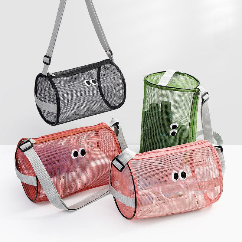 Solid Color Large Capacity Mesh Shoulder Bags