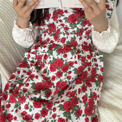 Apros - Floral Ruffle Apron - Sweet &amp; Stylish