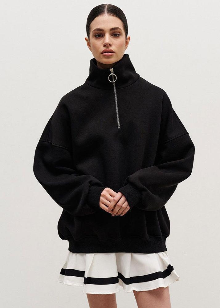 Oversized Sweatshirt Soft Cotton Abstract Graphic