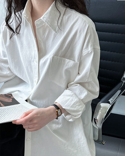 Long Sleeves Loose Blouses&Shirts Tops Outerwear Tops