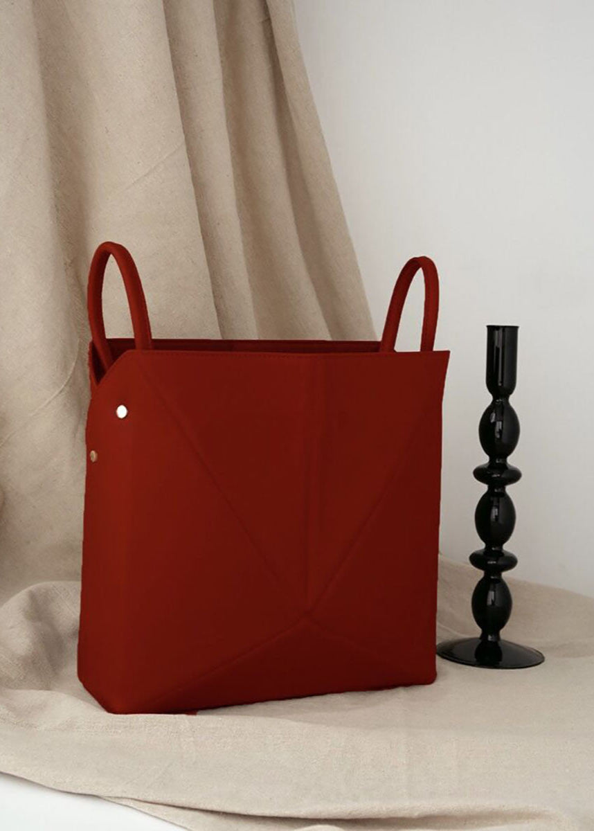 Structured PU Shoulder Bag With Origami Design
