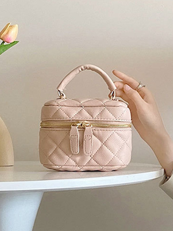 Casual Solid Color Zipper Chains Bags Accessories