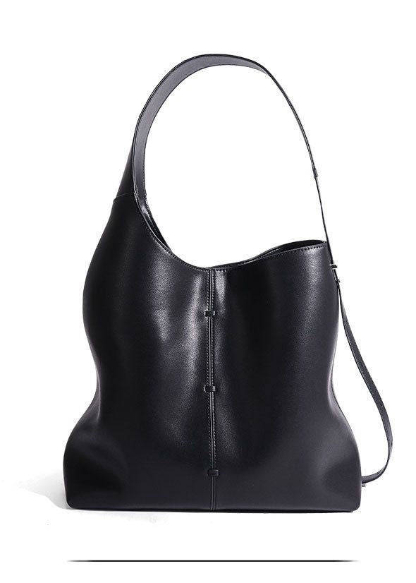 Soft Leather Tote Bag With Adjustable Shoulder Strap