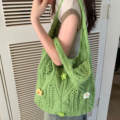 Crochet Tote Bag Simple Wool Knitted Bag