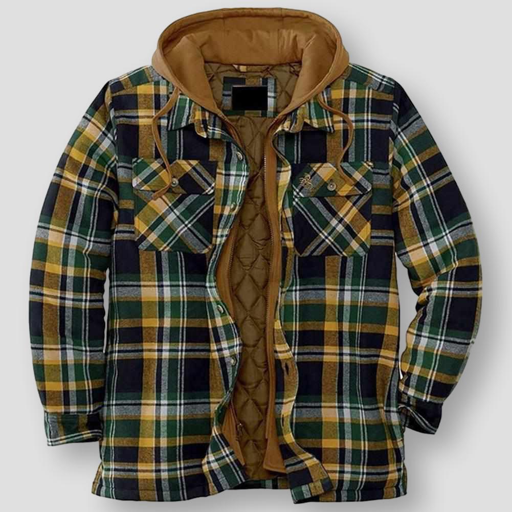 Sky Madrid Hooded Plaid Jacket