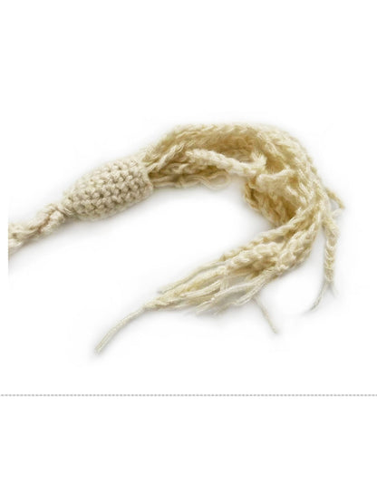 Haila - Winter Knitted Beanie with Tassels &amp; Colorful Speckled Patterns