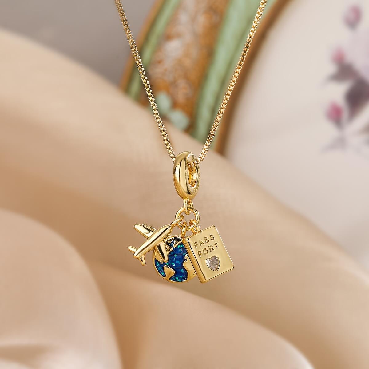 Retro Zirconia Cartoon Pendant Necklace