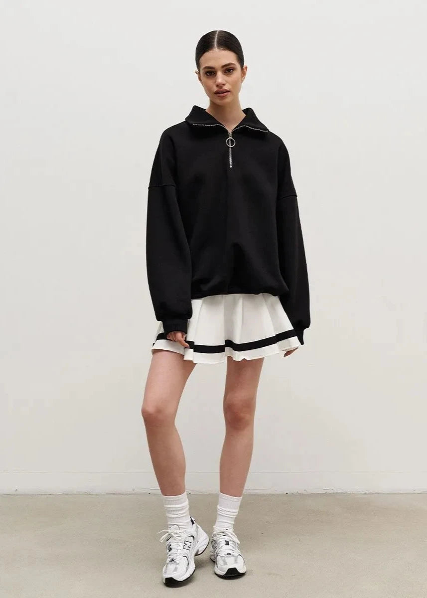 Oversized Sweatshirt Soft Cotton Abstract Graphic