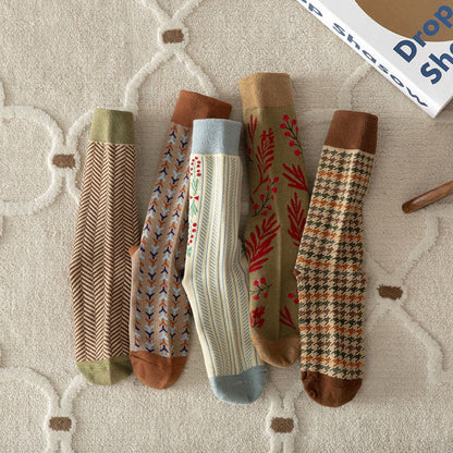 Rufia - Vintage Pattern Women's Socks for Fall &amp; Winter