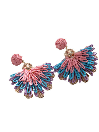 Earwish - Boho Woven Flower Earrings