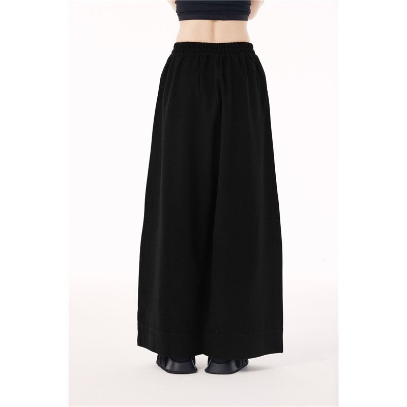 High Waist Wide Leg Pants With Zipper Loose Fit