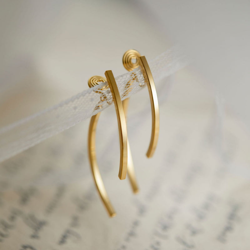 Simple Long Elegant Clip Earrings