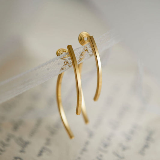 Simple Long Elegant Clip Earrings
