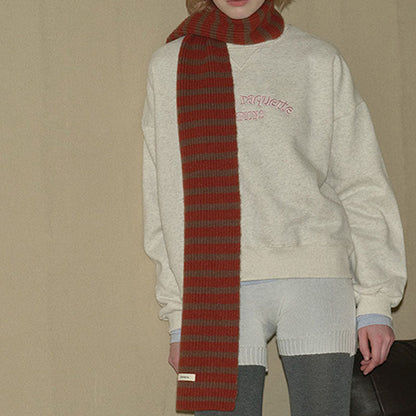 Soft Striped Warm Winter Wool Scarf
