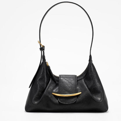 Trendy Crescent Solid Color Tote Shoulder Bag