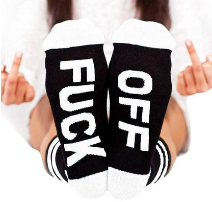 F**K Off Socks Stockings Cotton Striped Socks Suck Sweat-Proof Socks