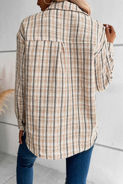 SPICE HARVEST PLAID SHACKET