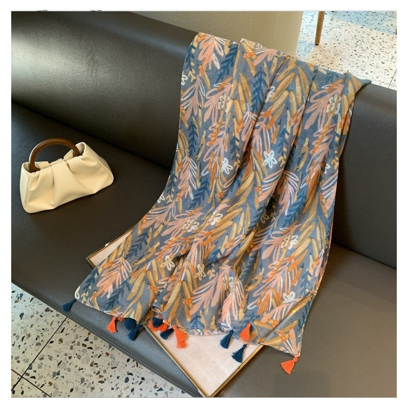 Versatile Printed Thin Scarf