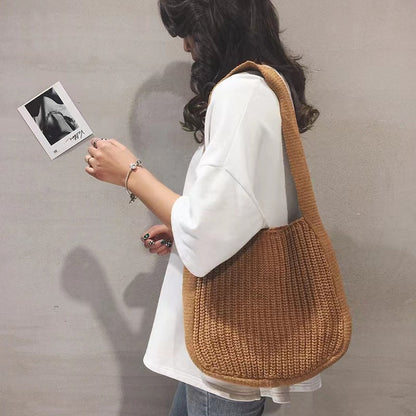 Crochet Tote Bag Stylish Shoulder Bag