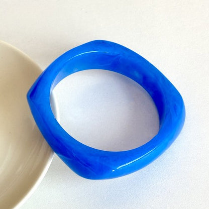 Blue Simple Layered Geometric Bracelets