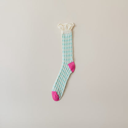 Rufia - Candy-Colored Mesh Long Socks