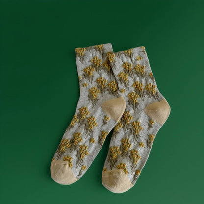 Rufia - Vintage Oil Painting Floral Socks