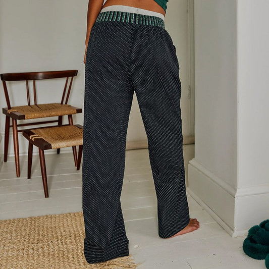 Striped Color Block Casual Pants