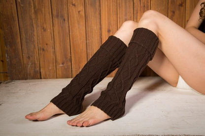 Boot Cuff Thick Short-Sleeved Thick Thick Bamboo Knit Wool Yarn Socks - 9