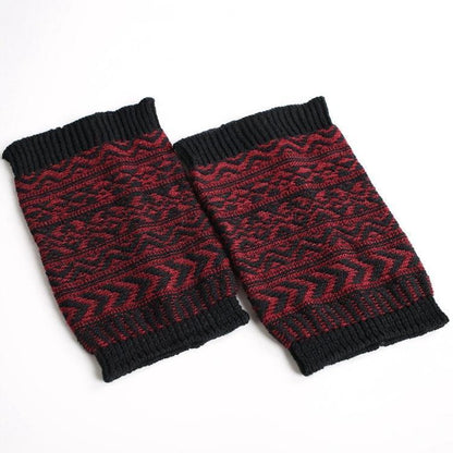 Boot Cuff Thick Short-Sleeved Thick Thick Bamboo Knit Wool Yarn Socks - 4