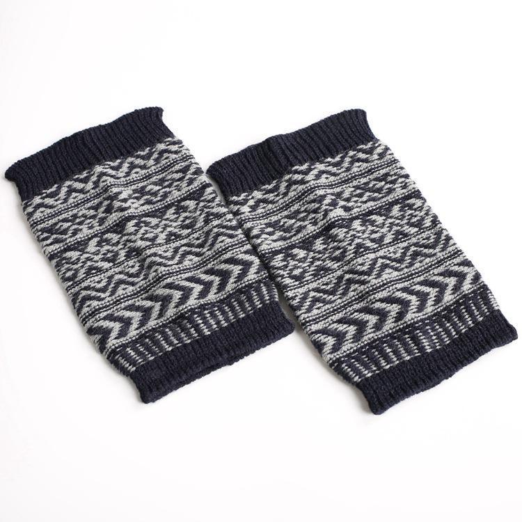 Boot Cuff Thick Short-Sleeved Thick Thick Bamboo Knit Wool Yarn Socks - 4