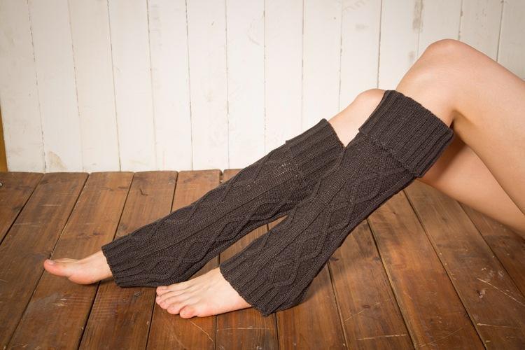 Boot Cuff Thick Short-Sleeved Thick Thick Bamboo Knit Wool Yarn Socks - 9