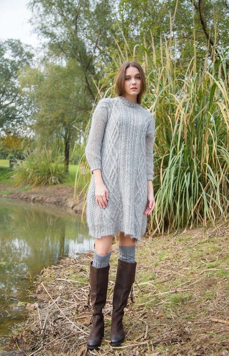 Boot Cuff Thick Short-Sleeved Thick Thick Bamboo Knit Wool Yarn Socks - 5